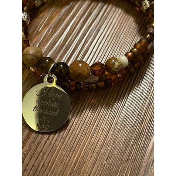 Handmade Beaded Wrap Bracelet for Women/ Hope Bracelet/ Charm Bracelet/ Memory - Picture 3 of 7